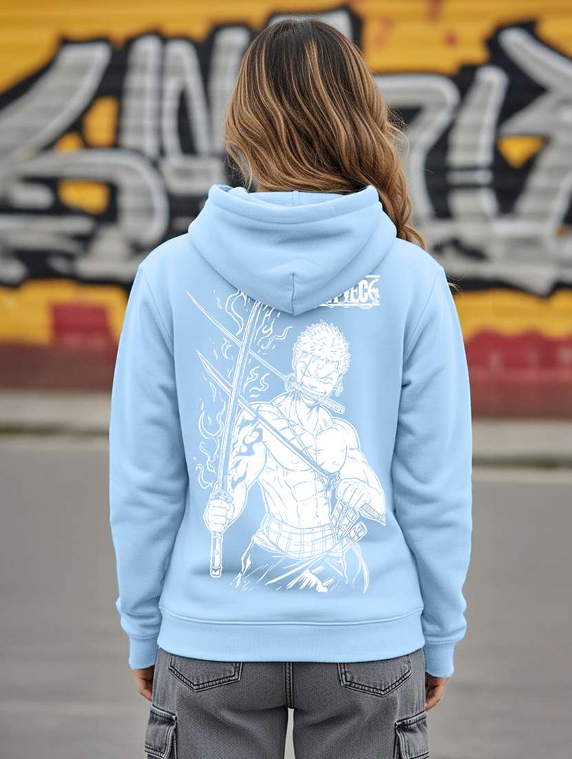 women printed long sleeve hooded sweatshirt