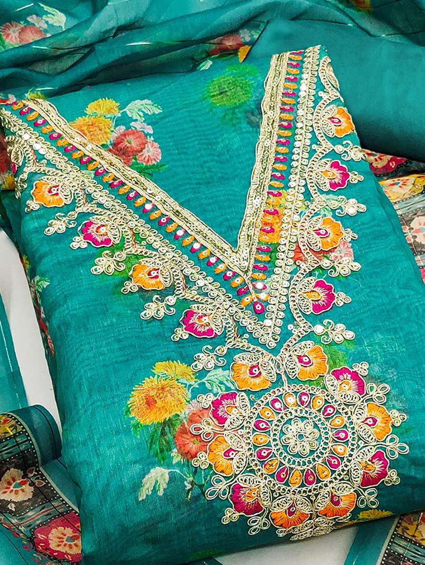 Women Floral Embroidered Unstitched Suit Set - 22265087 -  Standard Image - 2