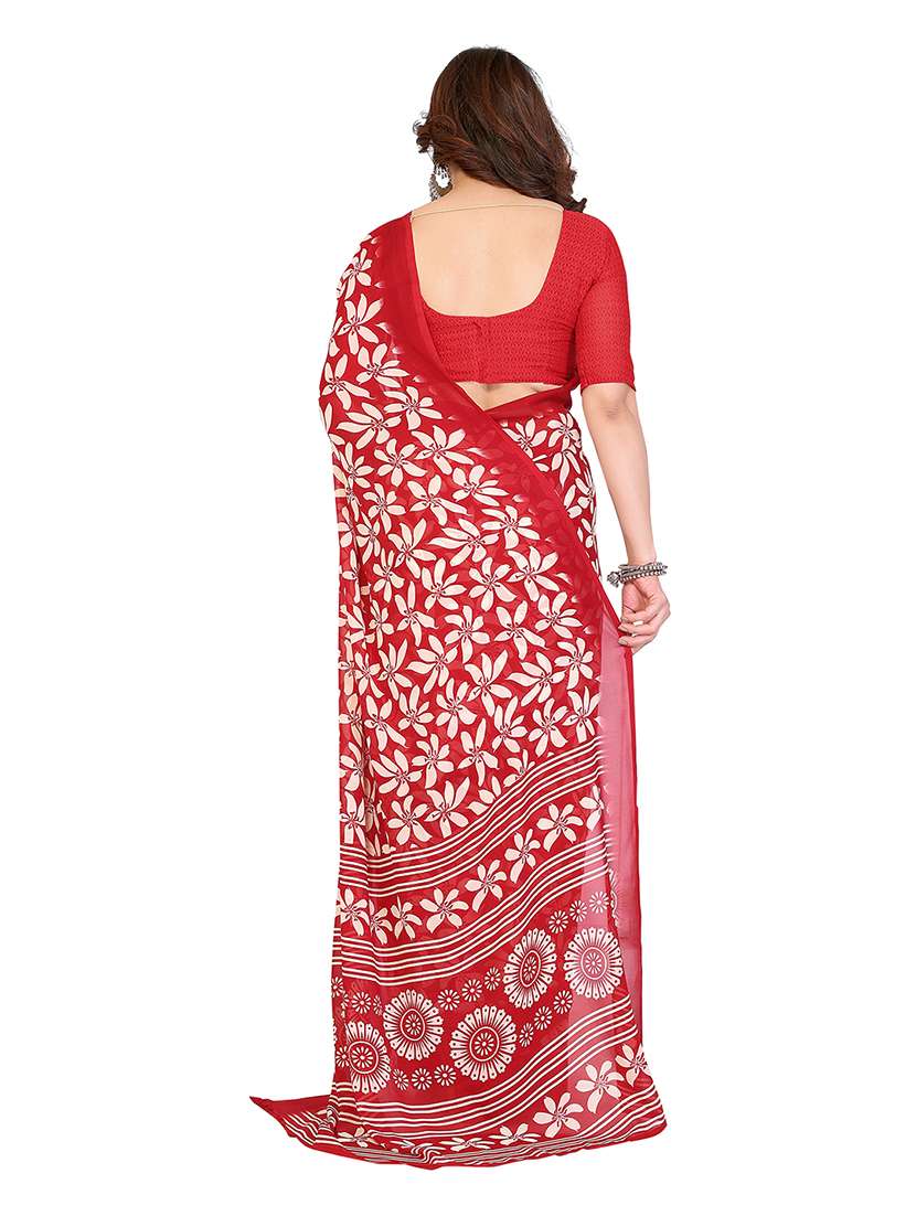 women printed casual wear saree with blouse - 22265392 -  Standard Image - 2