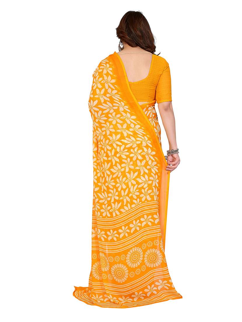 women printed casual wear saree with blouse - 22265393 -  Standard Image - 2