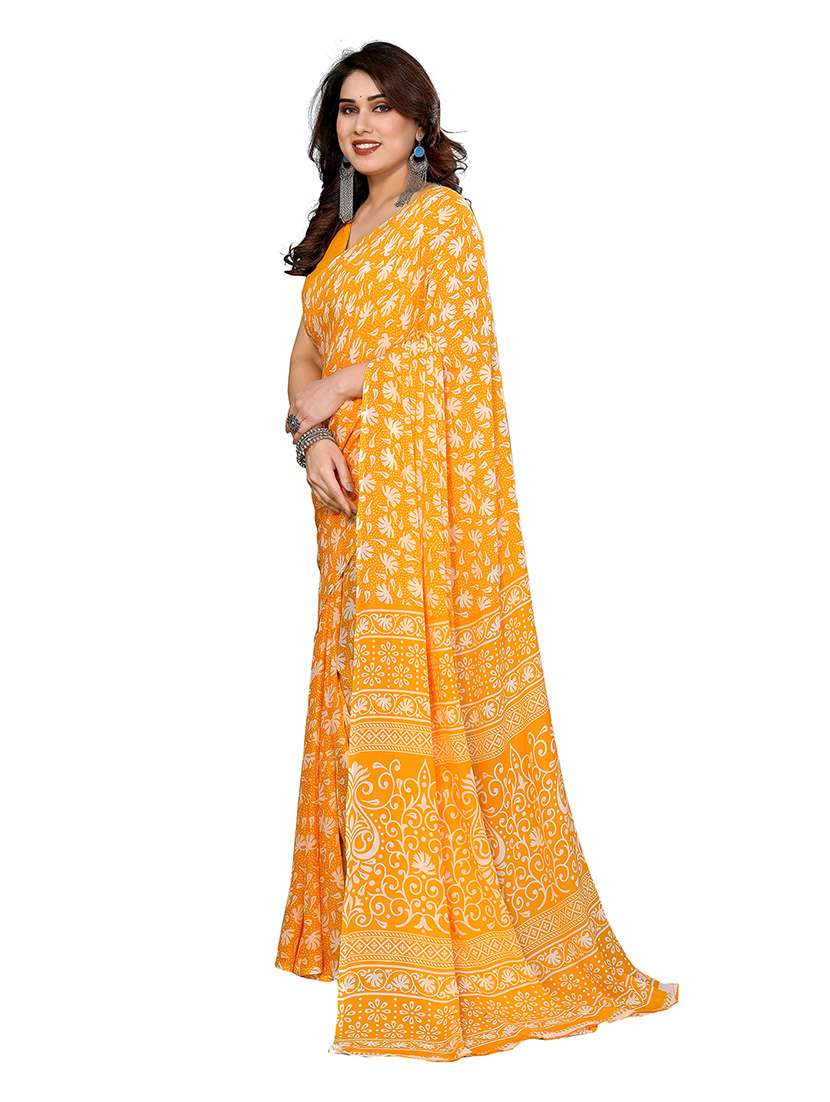 women printed casual wear saree with blouse - 22265405 -  Standard Image - 2