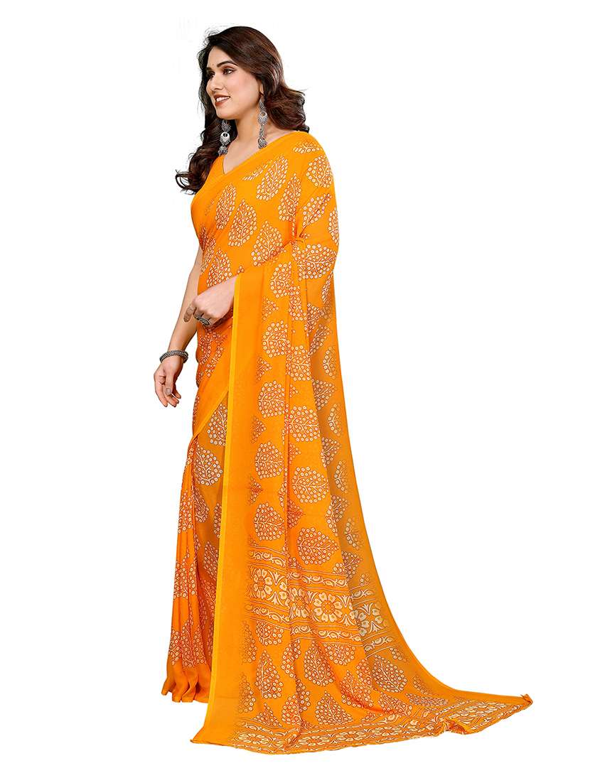 women printed casual wear saree with blouse - 22265422 -  Standard Image - 2