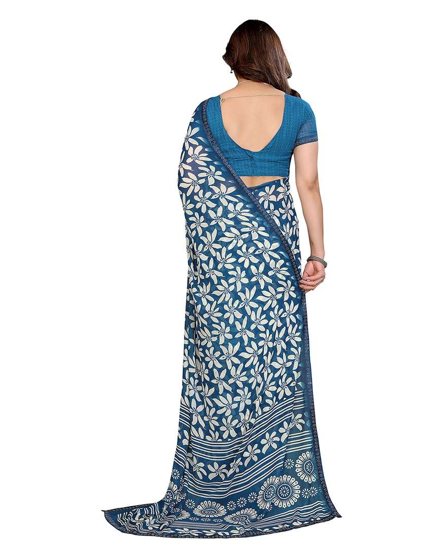 women printed casual wear saree with blouse - 22265432 -  Standard Image - 2
