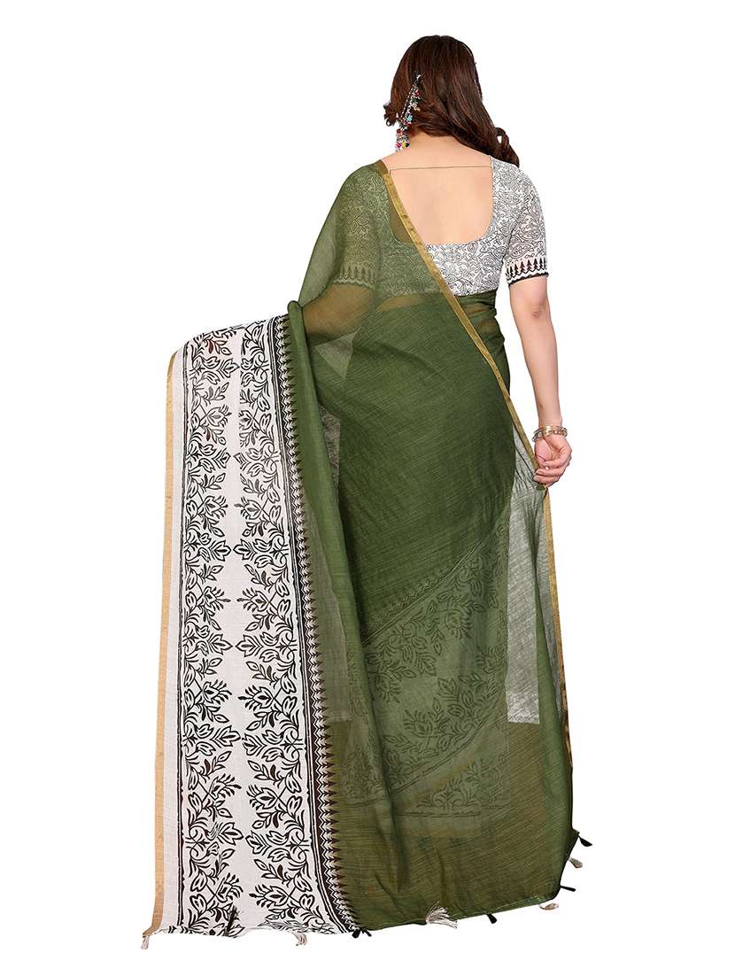 women printed casual wear saree with blouse - 22265441 -  Standard Image - 2