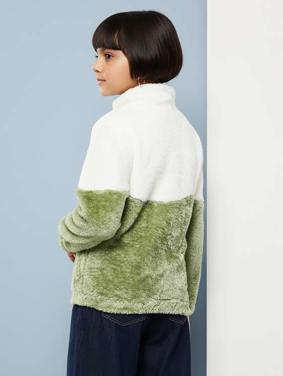 girls color blocked long sleeve jacket - 22265705 -  Standard Image - 2