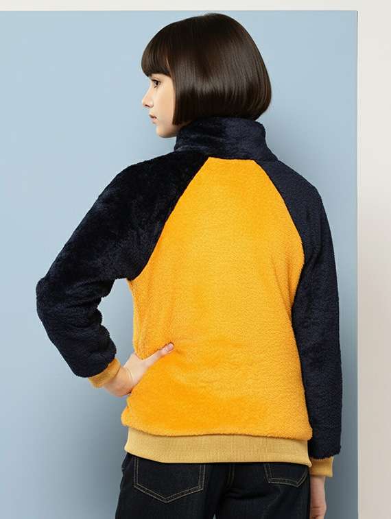 girls color blocked long sleeve jacket - 22265707 -  Standard Image - 2