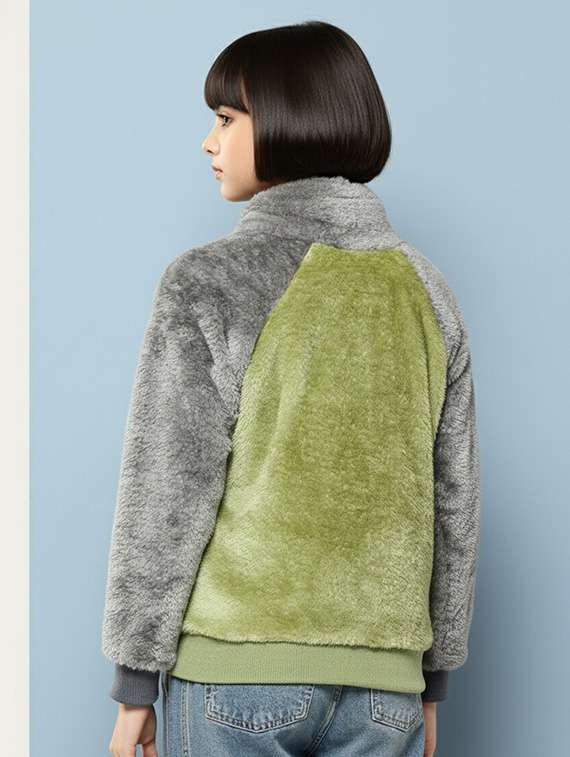 girls color blocked long sleeve jacket - 22265708 -  Standard Image - 2