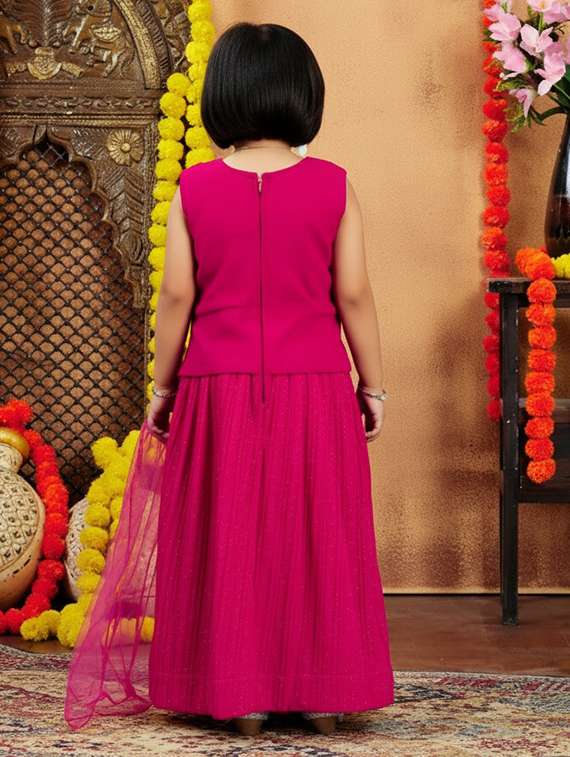 girls embroidered lehenga choli with dupatta - 22265717 -  Standard Image - 2