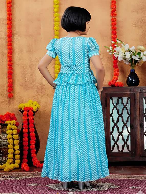 girls printed lehenga choli with dupatta set - 22265729 -  Standard Image - 2