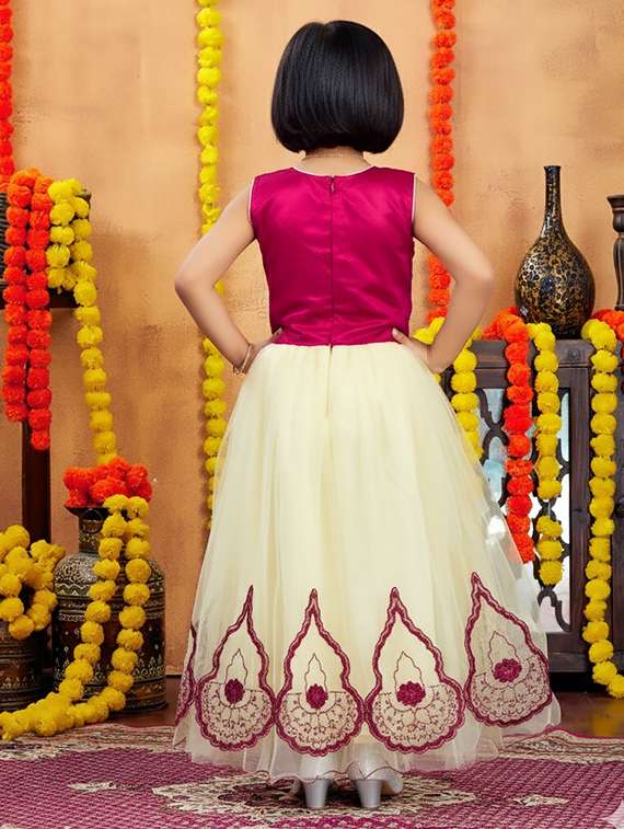 girls embroidered lehenga choli with dupatta set - 22265735 -  Standard Image - 2