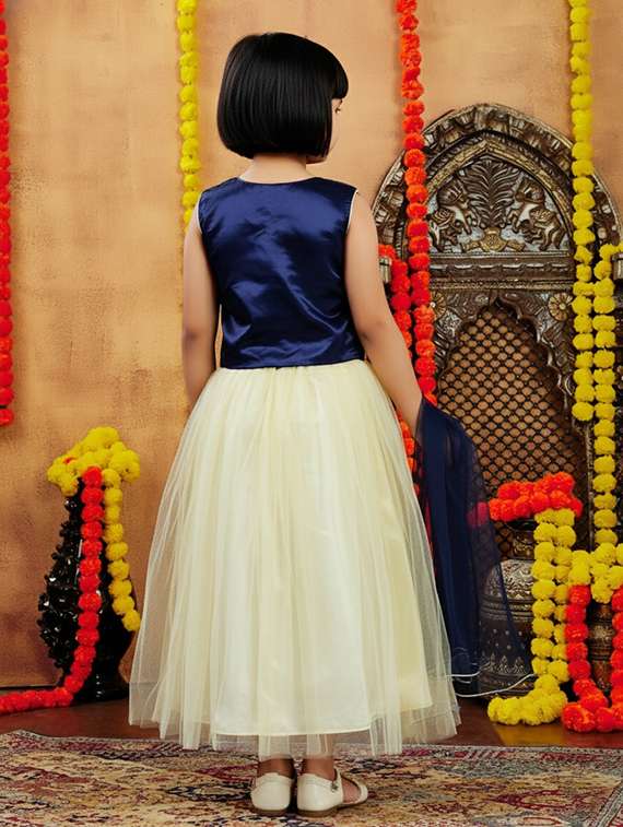 girls embroidered lehenga choli with dupatta set - 22265736 -  Standard Image - 2