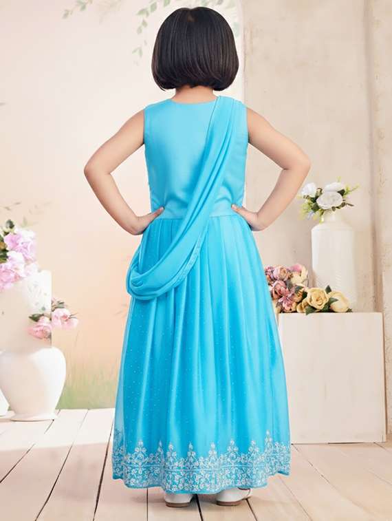 girls embroidered lehenga choli with dupatta set - 22265747 -  Standard Image - 2