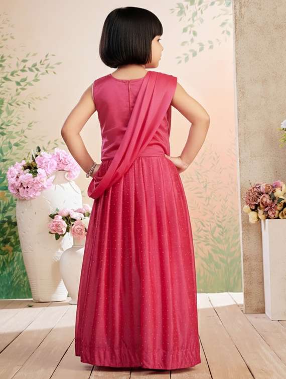 girls embroidered lehenga and choli set - 22265749 -  Standard Image - 2