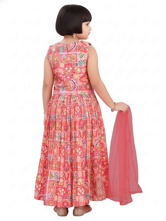 girls printed lehenga choli with dupatta set - 22265765 -  Standard Image - 2