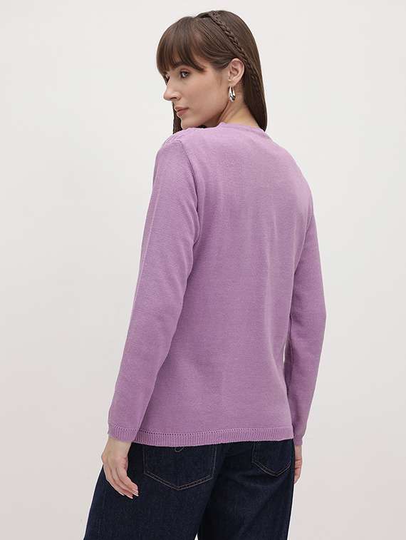 women self designed long sleeve cardigan - 22265793 -  Standard Image - 2