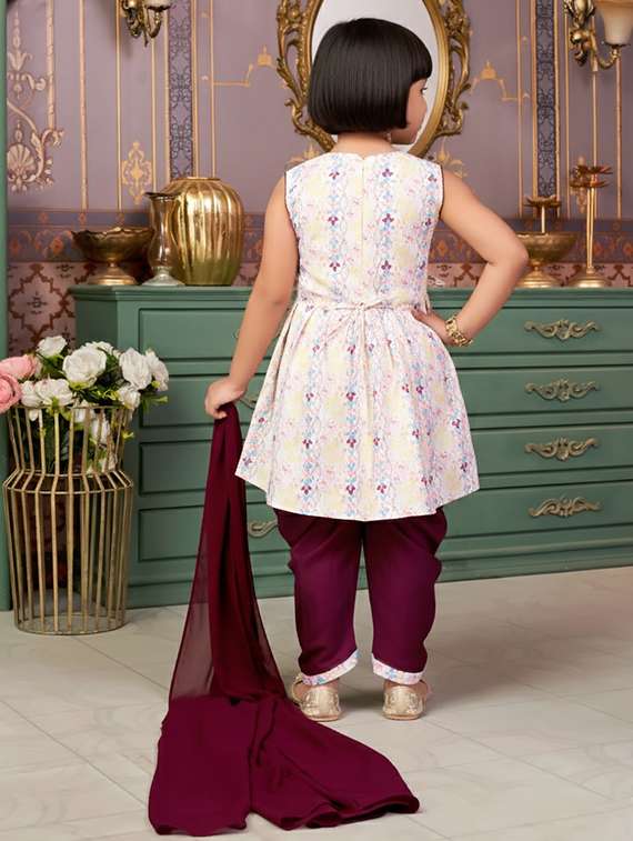 girls kurta and salwar set with dupatta - 22265853 -  Standard Image - 2