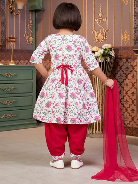 girls kurta and salwar set with dupatta - 22265854 -  Standard Image - 2