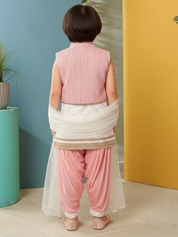 girls embroidered kurta and salwar set with dupatta - 22265861 -  Standard Image - 2