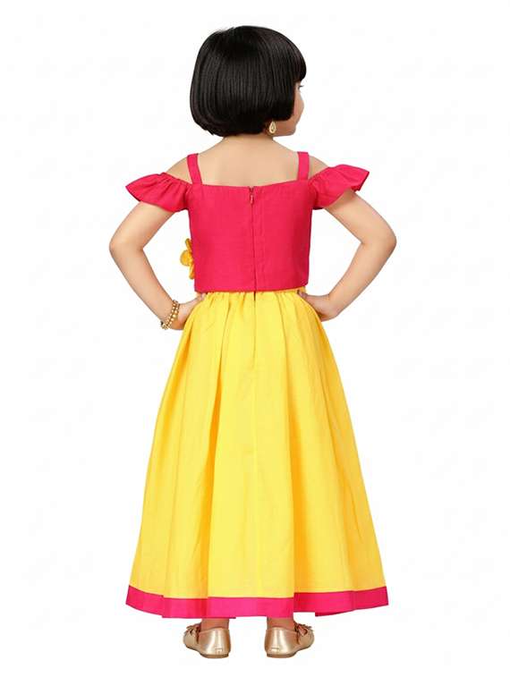 girls solid lehenga and choli set - 22265871 -  Standard Image - 2