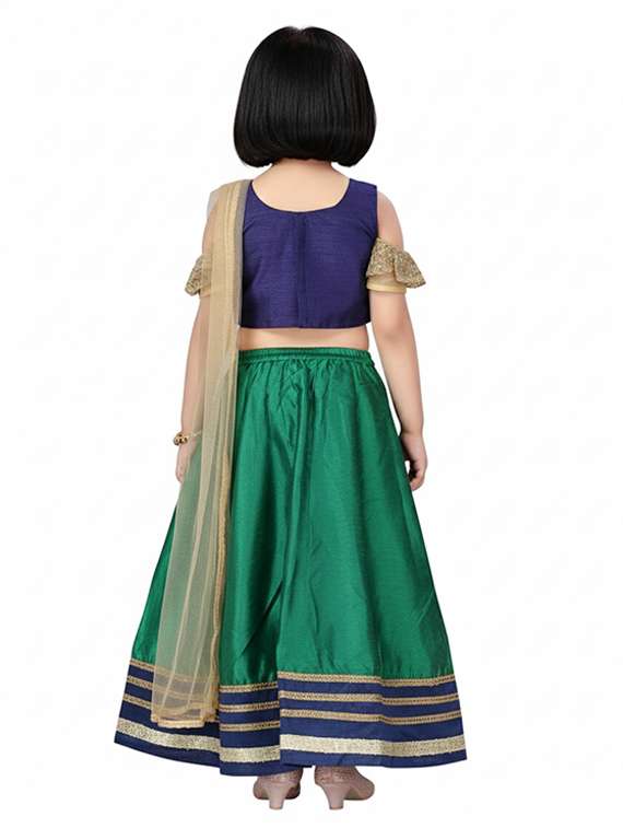 girls solid lehenga and choli with duppata set - 22265872 -  Standard Image - 2