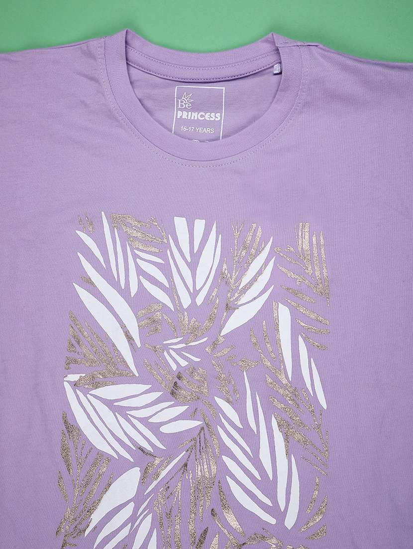 girls printed round neck t-shirt - 22266211 -  Standard Image - 2
