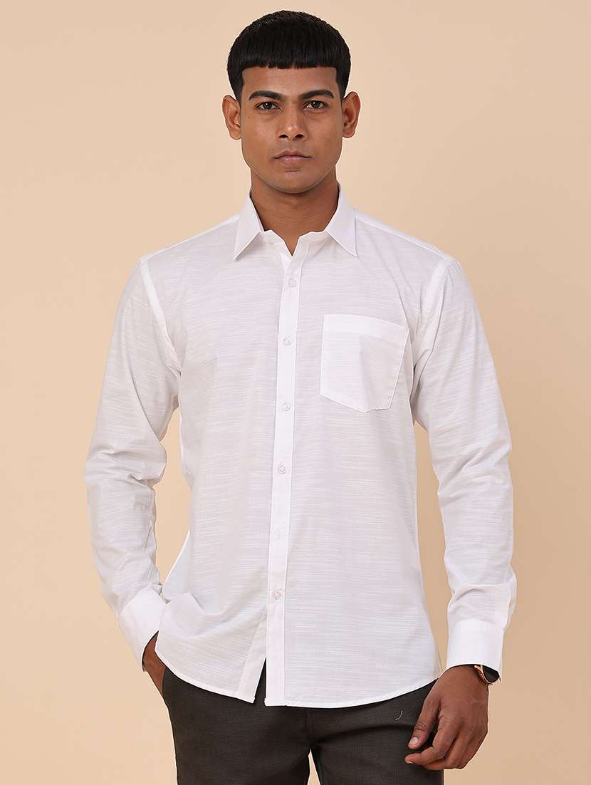 Men Solid Long Sleeve Regular Fit Casual Shirt - 22266242 -  Standard Image - 2