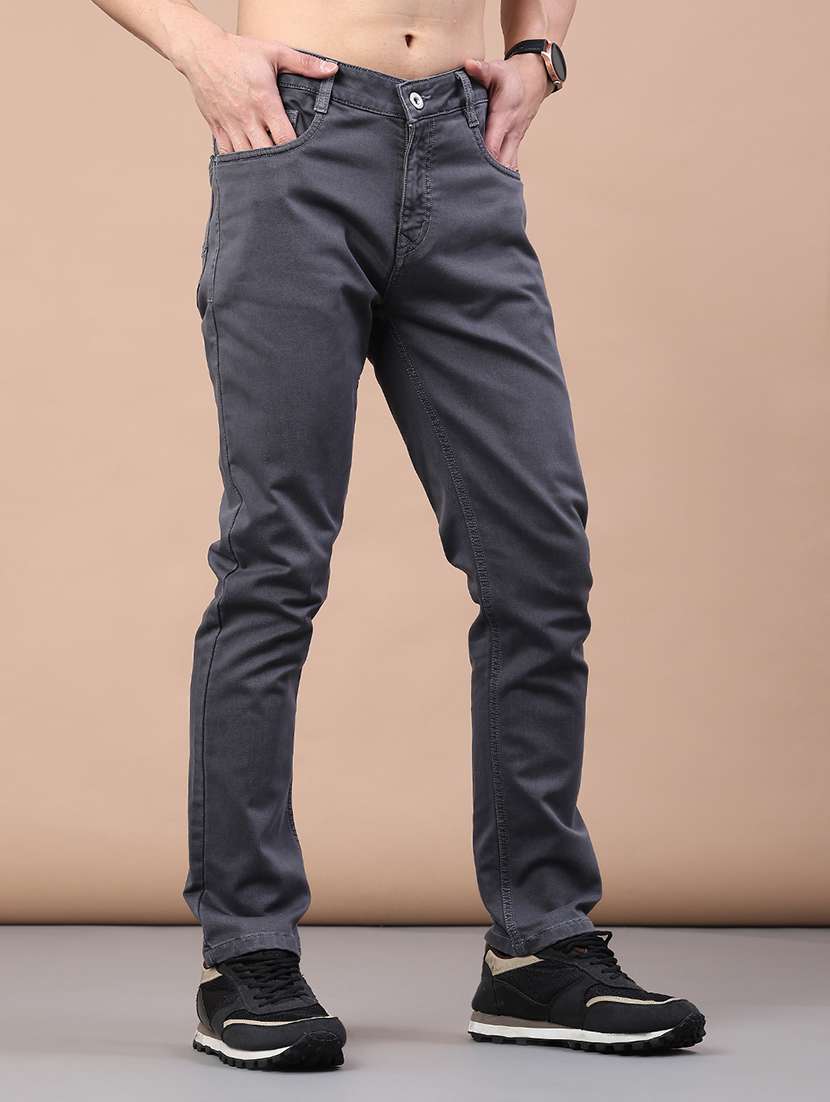 men plain mid rise full length jeans - 22266310 -  Standard Image - 2