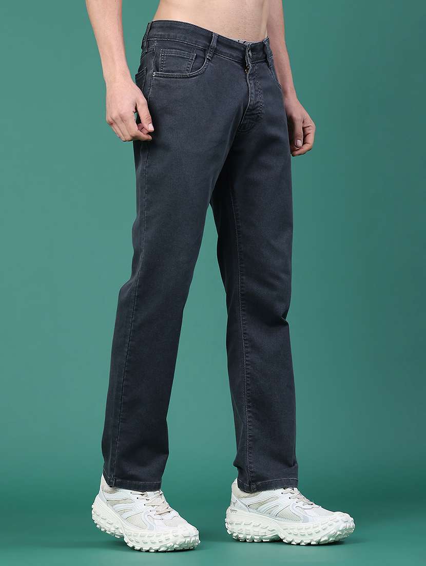 men plain mid rise full length jeans - 22266314 -  Standard Image - 2