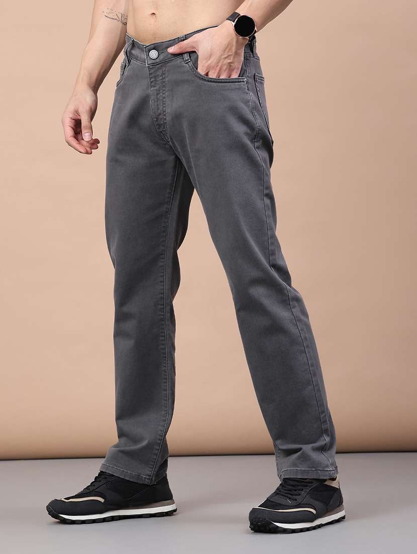 men plain mid rise full length jeans - 22266315 -  Standard Image - 2