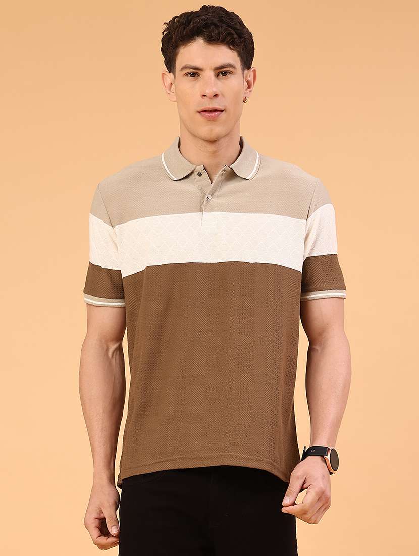 mens brown cotton blend plain t-shirt - 22266353 -  Standard Image - 2
