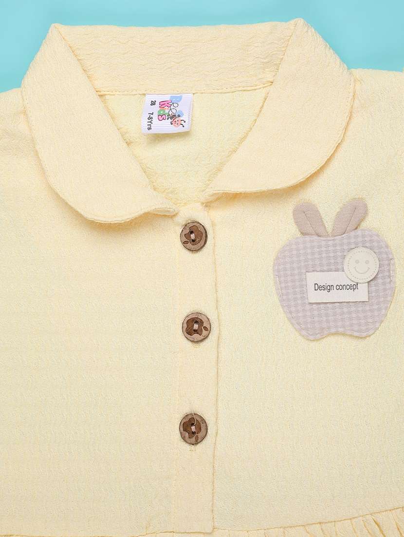 yellow cotton frock - 22266668 -  Standard Image - 2