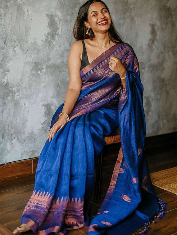 women self design southern silk saree with blouse - 22266703 -  Standard Image - 2