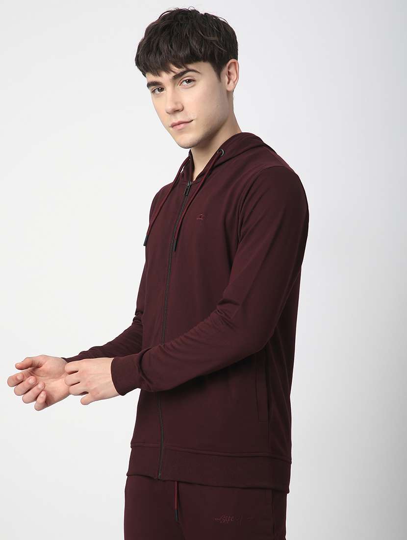 men solid long sleeve hooded sweatshirt - 22266744 -  Standard Image - 2