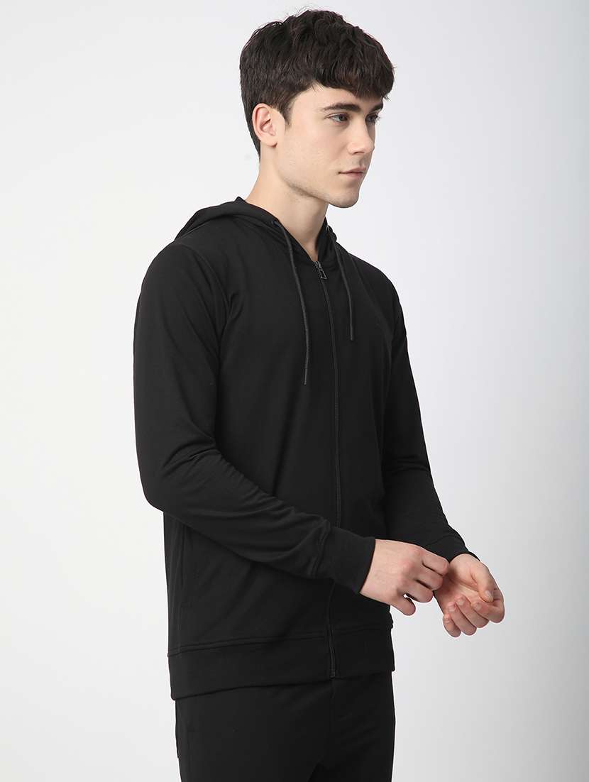 men solid long sleeve hooded sweatshirt - 22266748 -  Standard Image - 2
