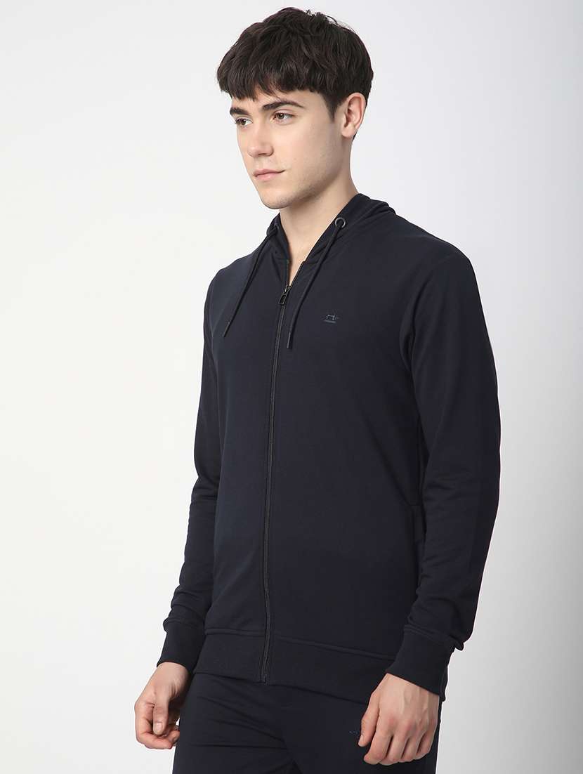 men solid long sleeve hooded sweatshirt - 22266750 -  Standard Image - 2