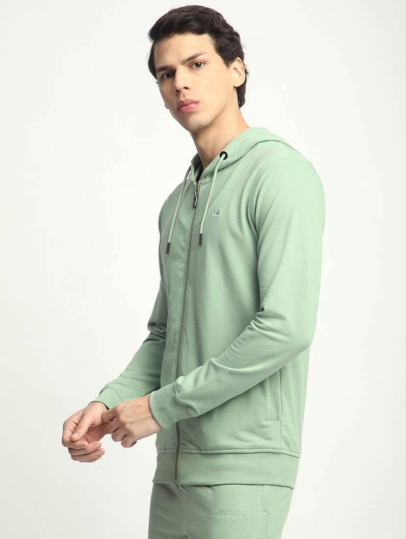 men solid long sleeve hooded sweatshirt - 22266751 -  Standard Image - 2
