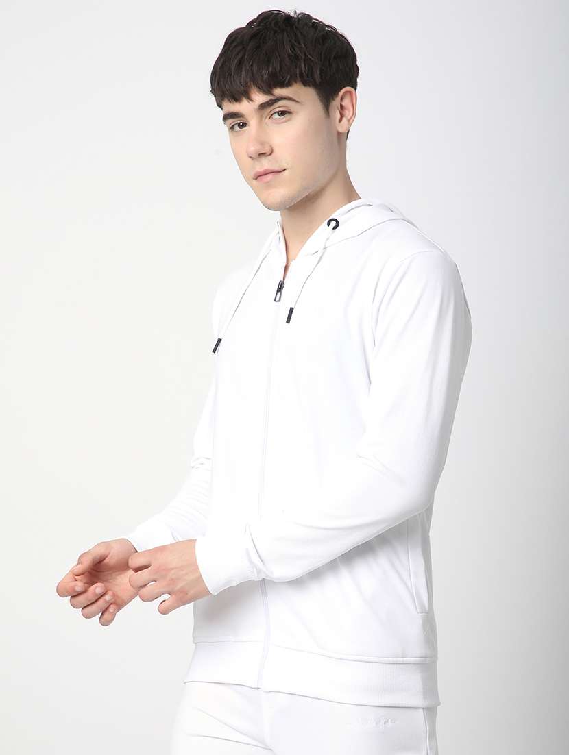 men solid long sleeve hooded sweatshirt - 22266753 -  Standard Image - 2