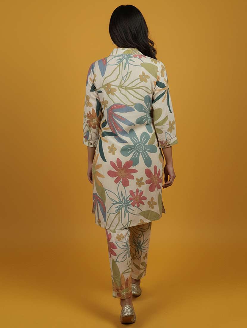 women three quarter sleeve ethnic co-ord set - 22267060 -  Standard Image - 2