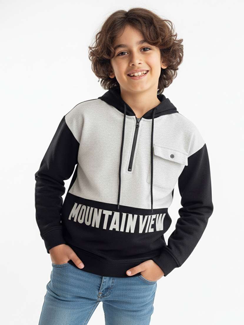 boys long sleeve hooded sweatshirt - 22267069 -  Standard Image - 2