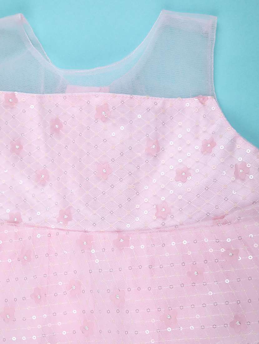 girls self designed sleeveless fit & flare dress - 22267522 -  Standard Image - 2