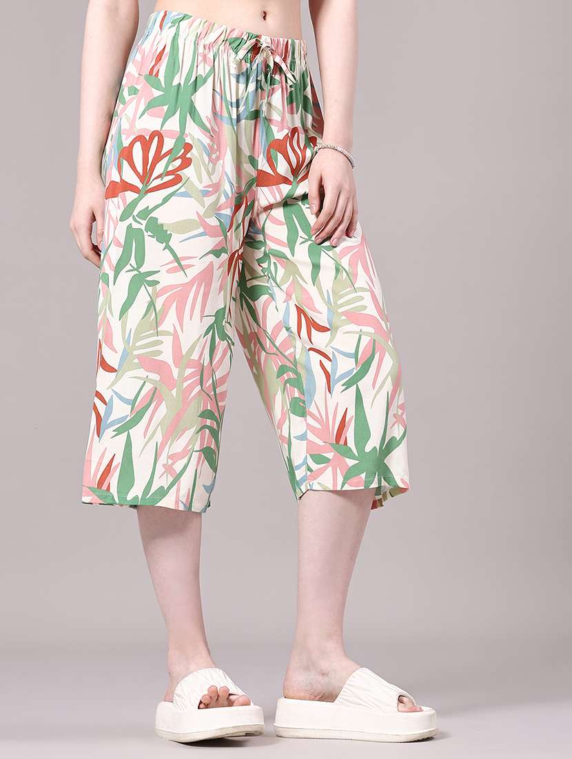women printed mid rise culottes  - 22267532 -  Standard Image - 2