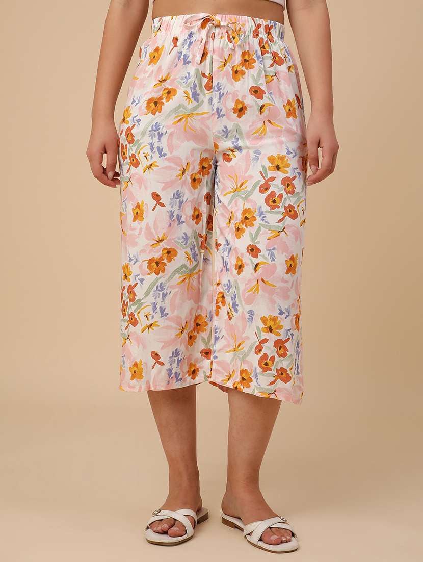 multi colored rayon capri capris