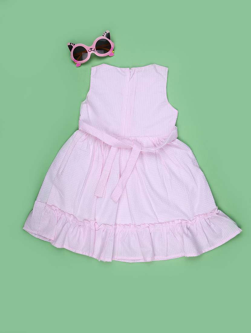 girls embroidered sleeveless tiered frock - 22267548 -  Standard Image - 2