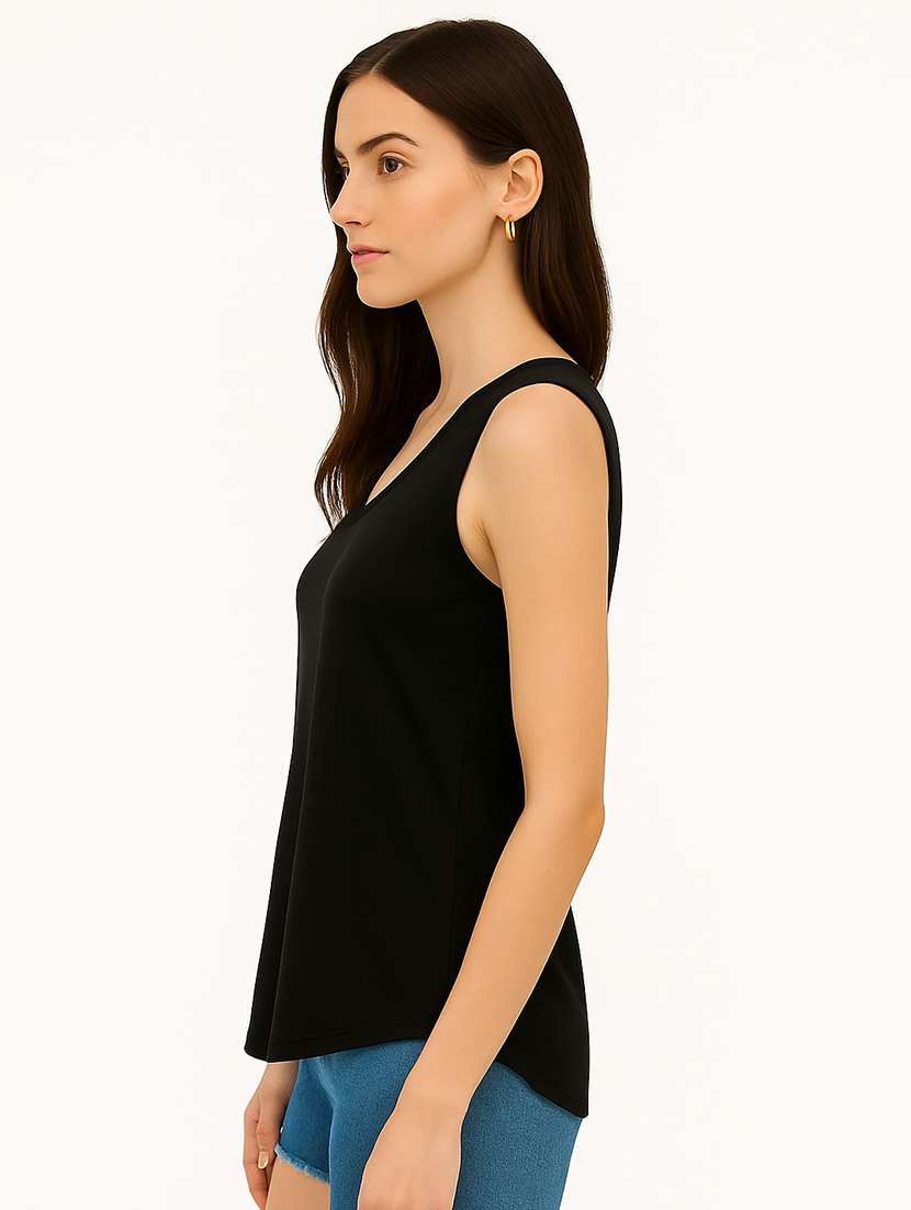 women solid sleeveless tank top - 22267736 -  Standard Image - 2