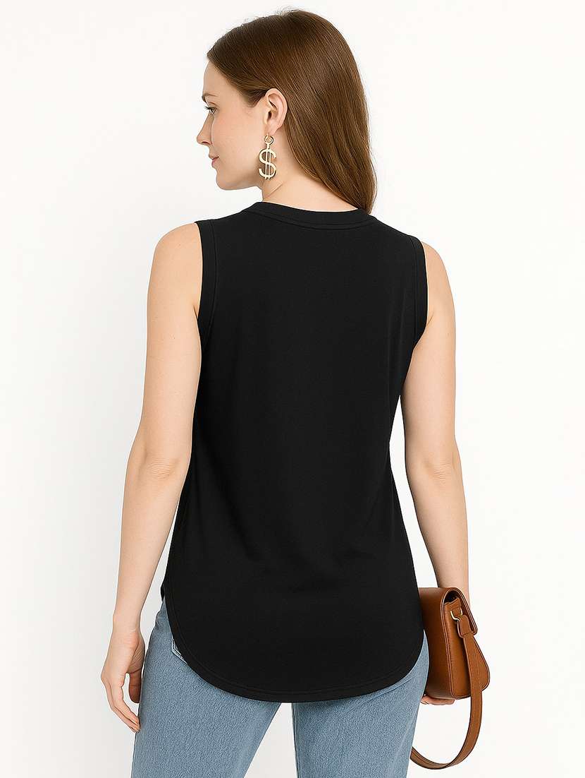 women solid sleeveless tank top - 22267737 -  Standard Image - 2