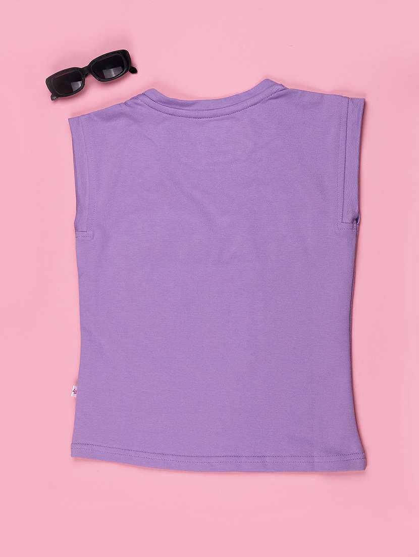 girls printed round neck regular fit tee - 22268300 -  Standard Image - 2