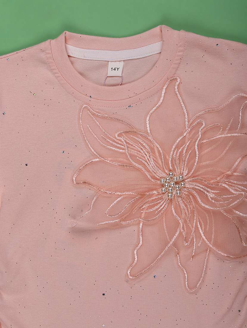 girls embroidered short sleeve tee - 22268310 -  Standard Image - 2