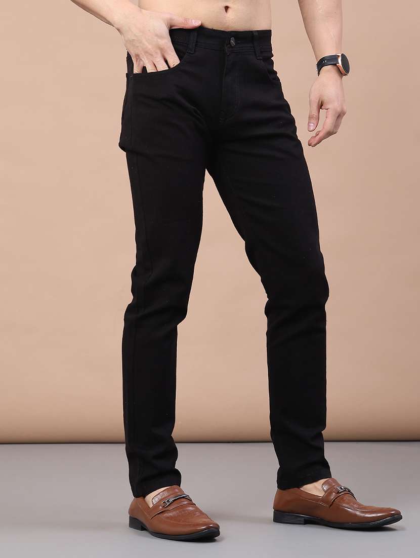 men plain mid rise full length jeans - 22268429 -  Standard Image - 2