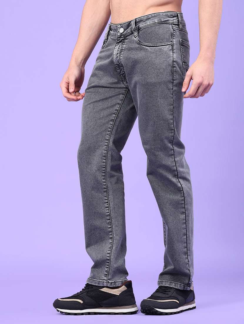 men plain mid rise full length jeans - 22268431 -  Standard Image - 2