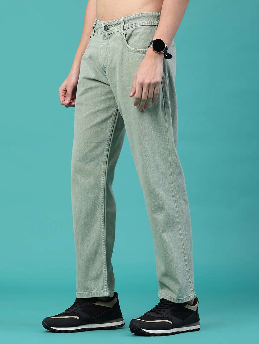men plain mid rise full length straight jeans - 22268460 -  Standard Image - 2